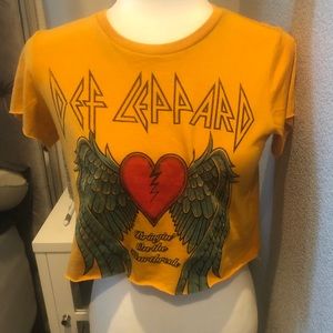 Def Leppard cropped graphic tee